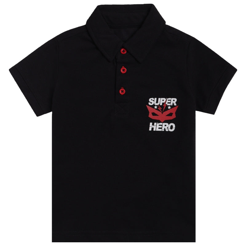 DYCA Boys Tshirt Collar Half Sleeves Solid