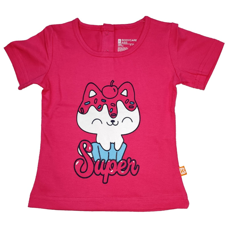 Bodycare Girls Round Neck Half Sleeves Tshirt