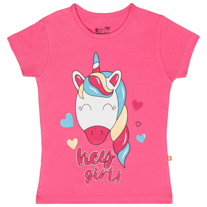 Bodycare Girls Round Neck Half Sleeves Tshirt