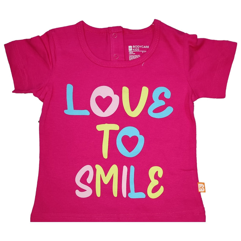 Bodycare Girls Round Neck Half Sleeves Tshirt