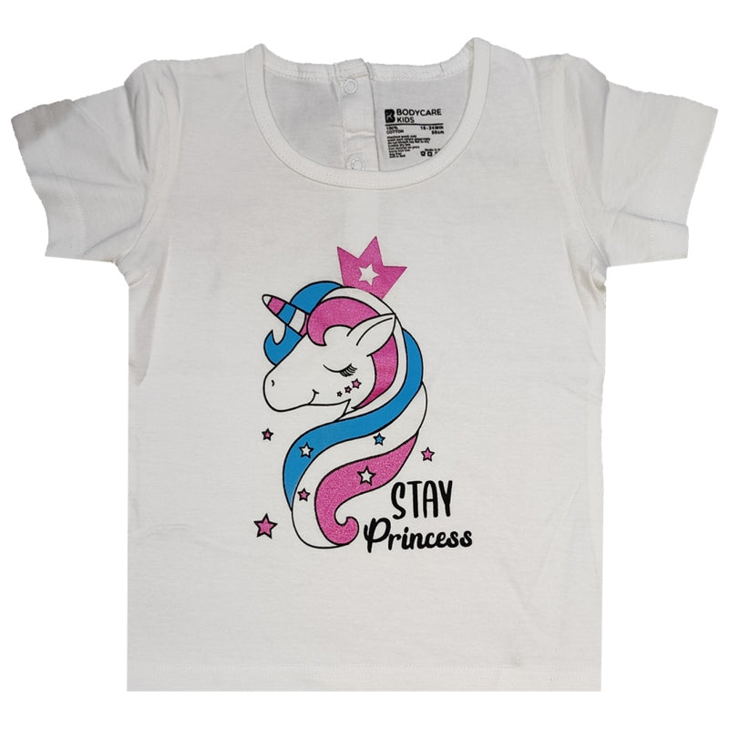 Bodycare Girls Round Neck Half Sleeves Tshirt