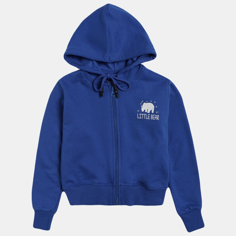 DYCA Boys Fleece Jacket Full Zipper Full Sleeves Solid