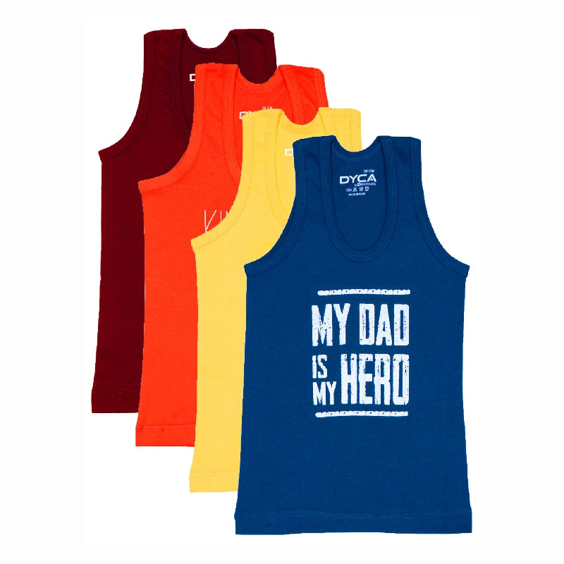 Dyca Boys Round Neck Sleeveless Vest Pack Of 4