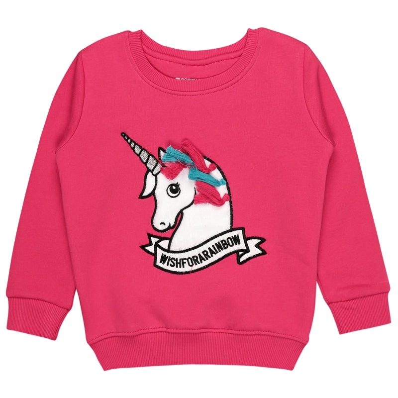 Bodycare Girls Fleece Round Neck Full Sleeves Sweat Shirt