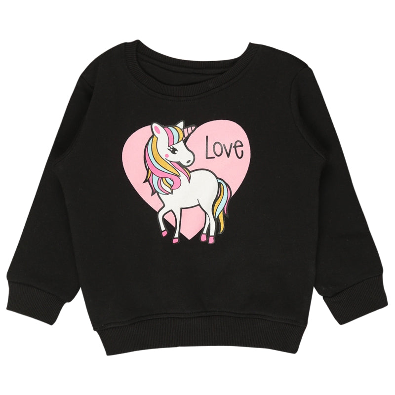 Bodycare Girls Fleece Round Neck Full Sleeves Sweat Shirt