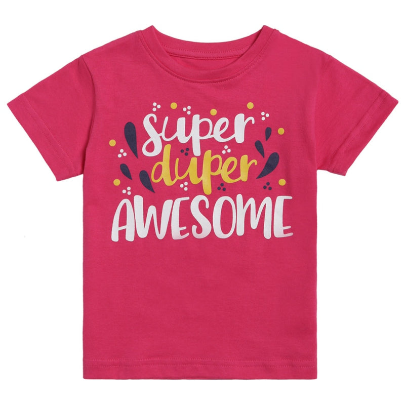 Dyca Girls Round Neck Half Sleeves T-Shirt