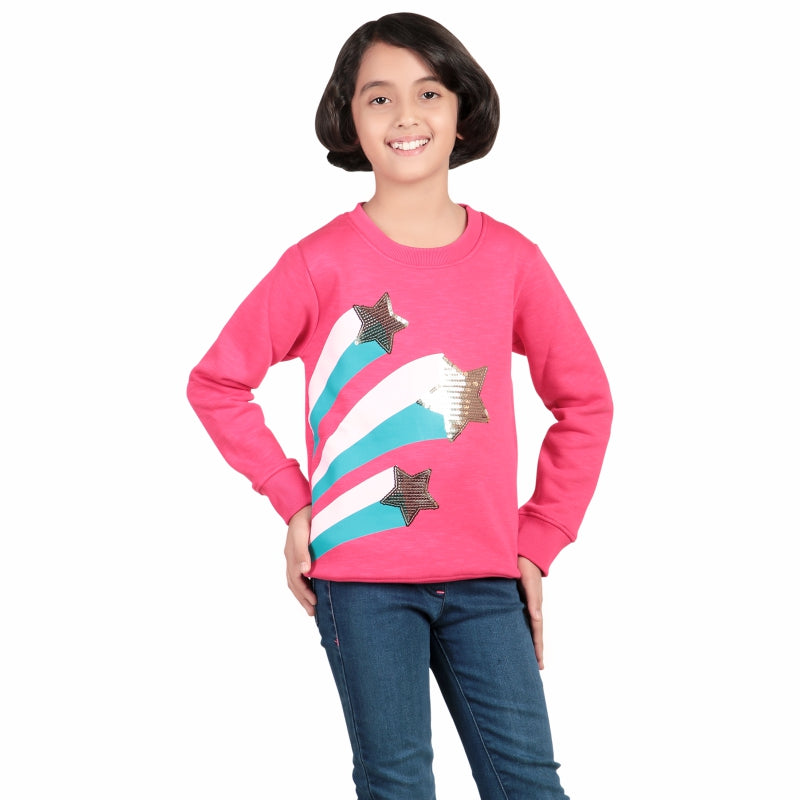 Bodycare Girls Fleece Round Neck Full Sleeves Sweat Shirt