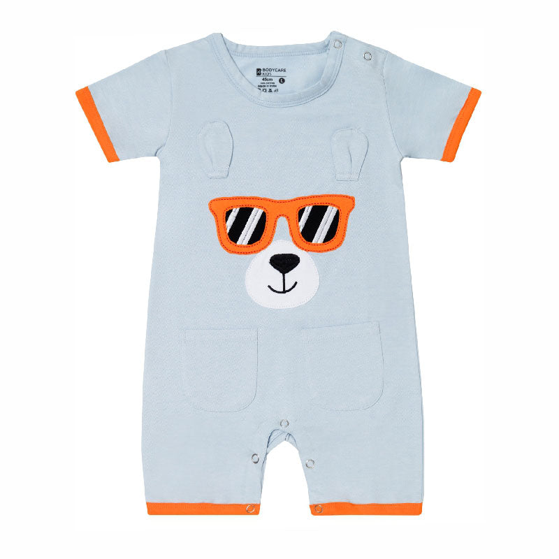Bodycare Boys Round Neck Half Sleeves Solid Romper