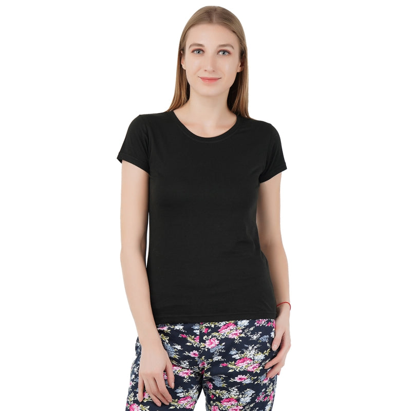 DYCA Women T-shirt Round Neck Half Sleeves