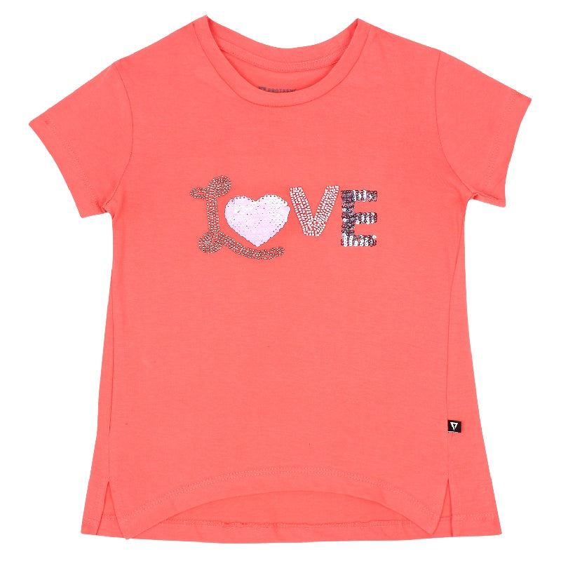 Bodycare Girls Tshirt Round Neck Half Sleeves Solid