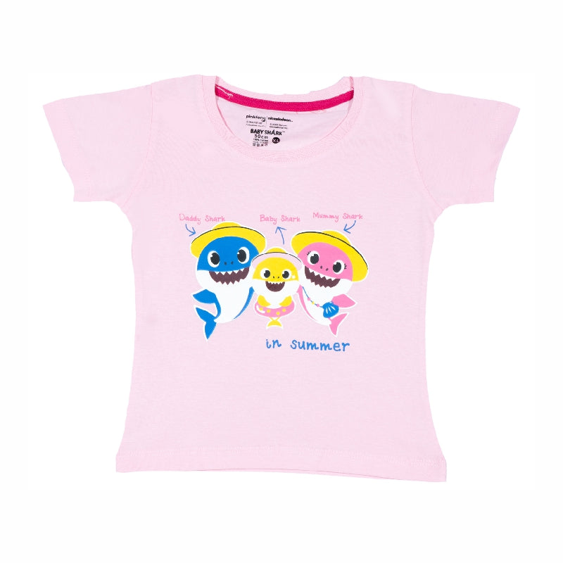 Bodycare Girls Round Neck Half Sleeves Printed Tshirt
