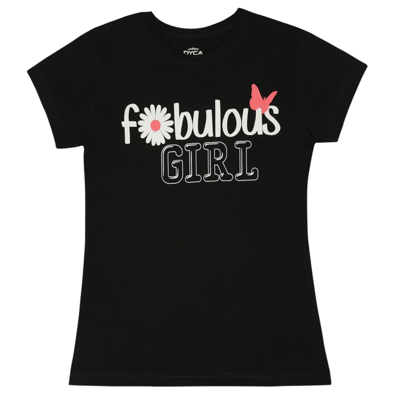 Dyca Girls Round Neck Half Sleeves Tshirt