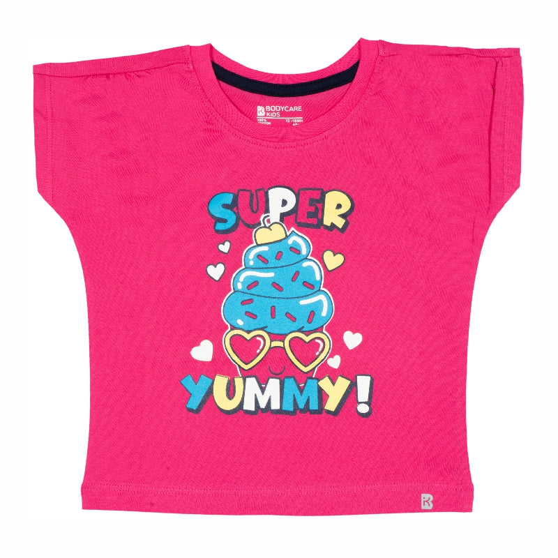 Bodycare Girls Round Neck Half Sleeves Tshirt