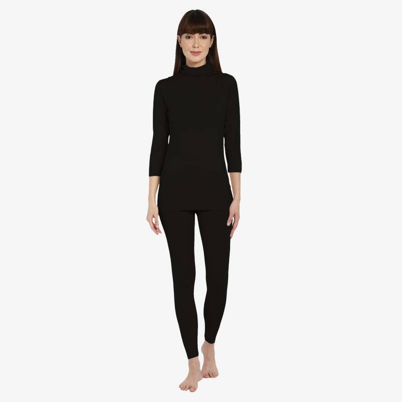 Ayaki Bodycare Thermals Women Miyabi Top High Neck Full Sleeves Solid
