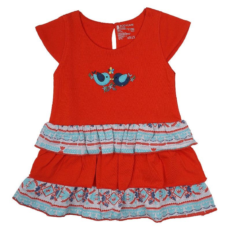 Bodycare Girls Cotton Half Sleeves Round Neck Frock