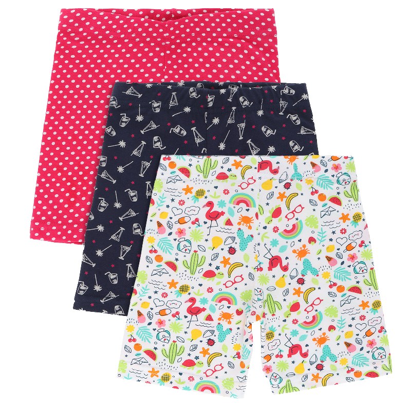 Bodycare Girls Printed Shorts Pack Of 3