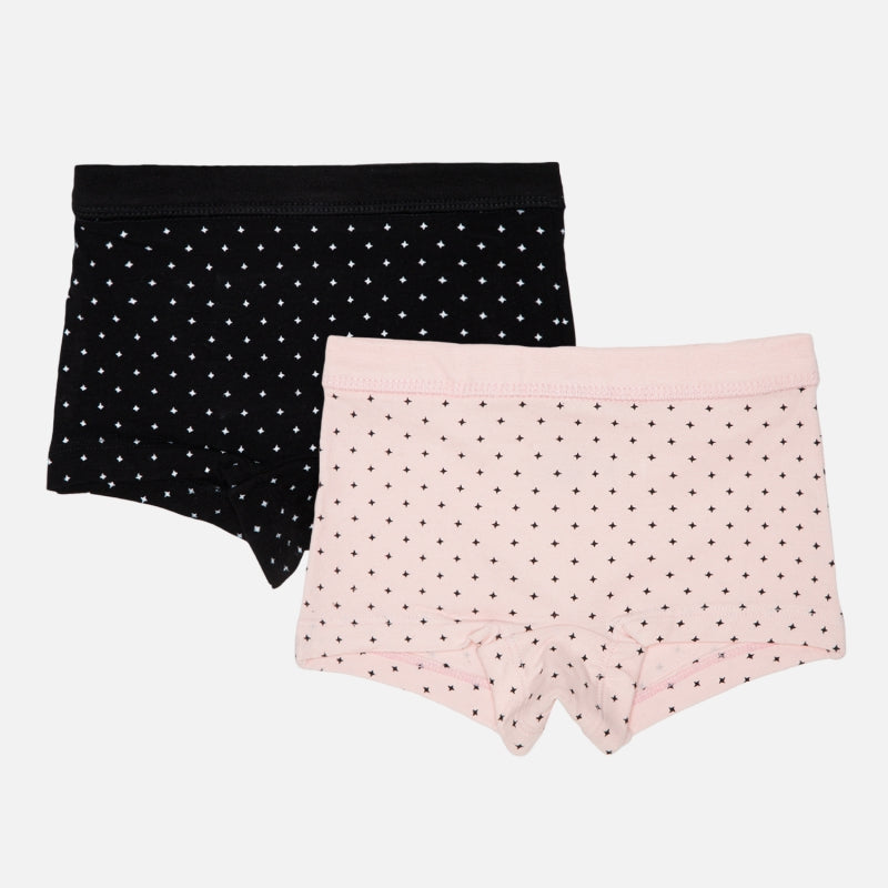 Bodycare Girls Boyshorts | Regular Fit | 100% Cotton | Assorted Pack Of 2