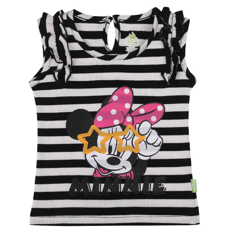 Bodycare Girls Cotton Minnie & Friends Round Neck Sleeveless T-Shirt