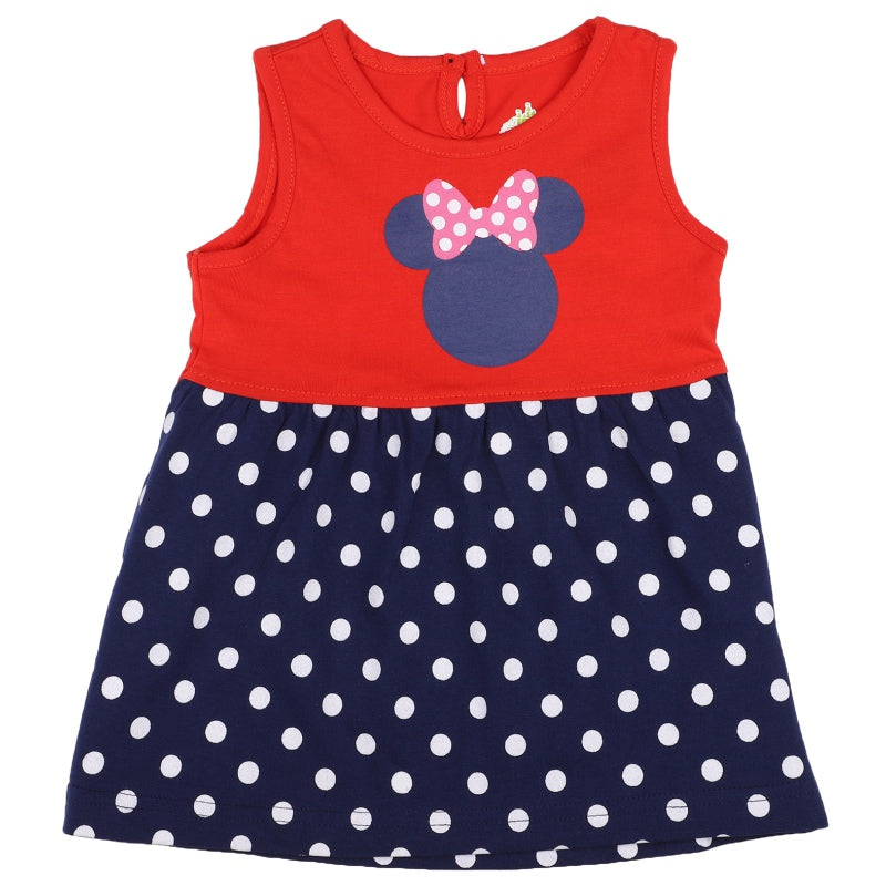 Bodycare Minnie & Friends Girls Cotton Frock Round Neck Sleeveless