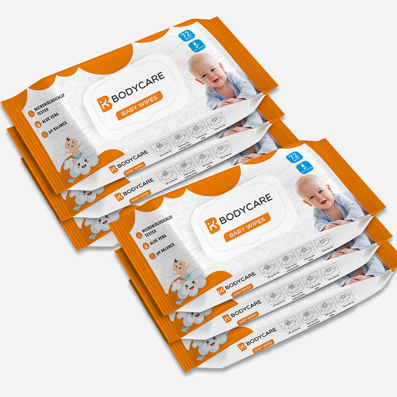 Bodycare Unisex  Wet Wipes White Pack Of 6
