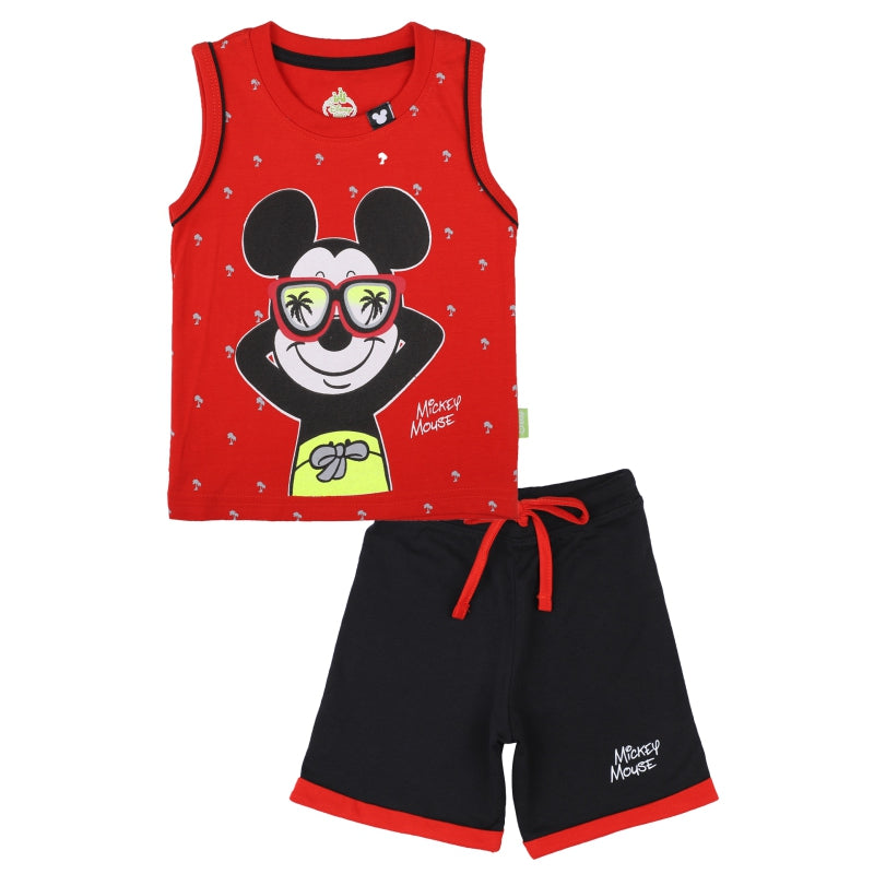 Bodycare Mickey & Friends Boys Cotton Sets Round Neck Sleeveless