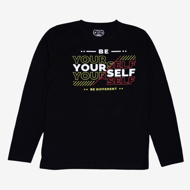 Dyca Boys Tshirt Round Neck Full Sleeves - Black