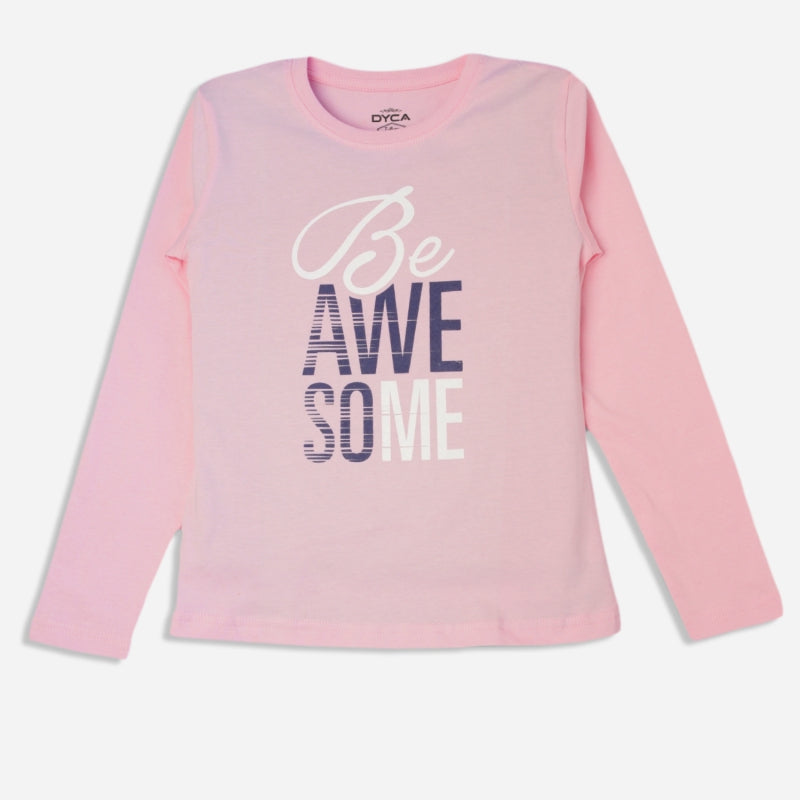 Dyca Girls Tshirt Round Neck Full Sleeves Solid