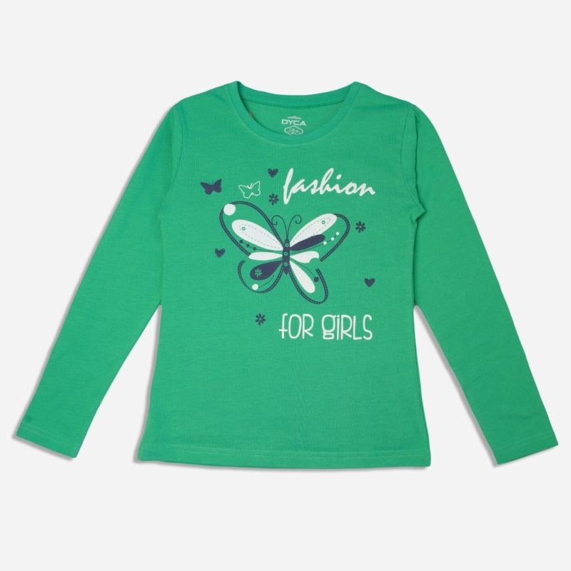 Dyca Girls Tshirt Round Neck Full Sleeves Solid