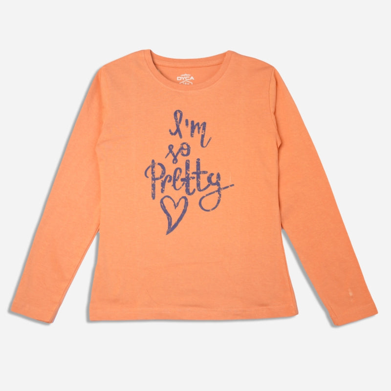 Dyca Girls Round Neck Full Sleeves T-Shirt