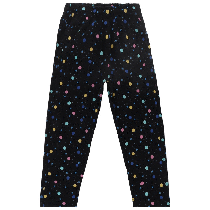 DYCA Girls Cotton Track Pant Self Design
