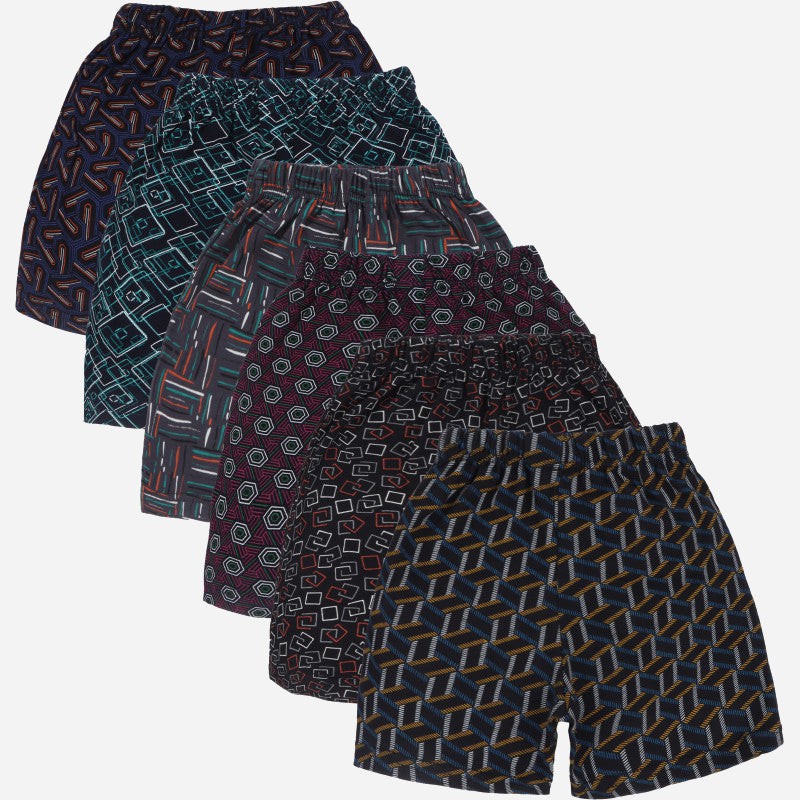 DYCA Boys Cotton Printed Shorts  Pack Of 6