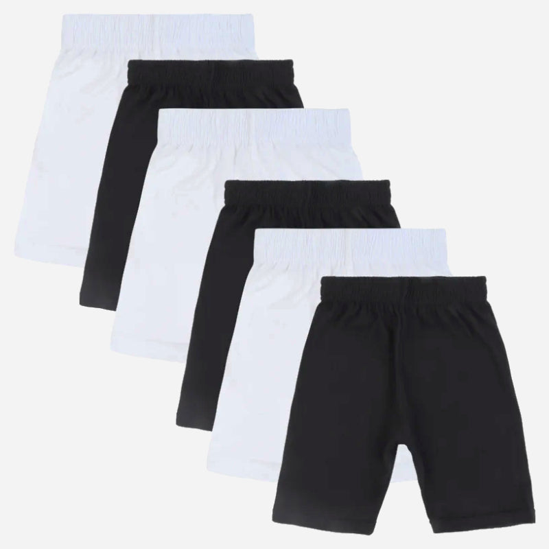 DYCA Girls Cotton Solid Shorties Pack Of 6