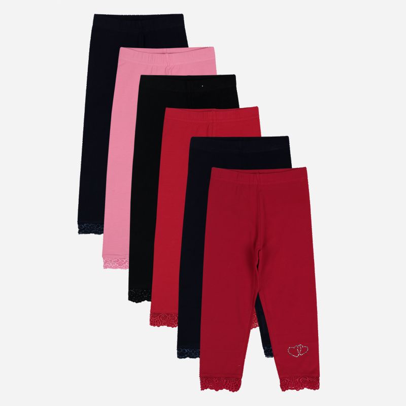 Bodycare Girls Leggings Pack Of 6 - Assorted