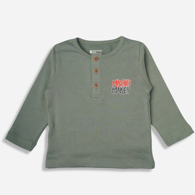 Bodycare Boys Tshirt Henlay Neck Full Sleeves Solid
