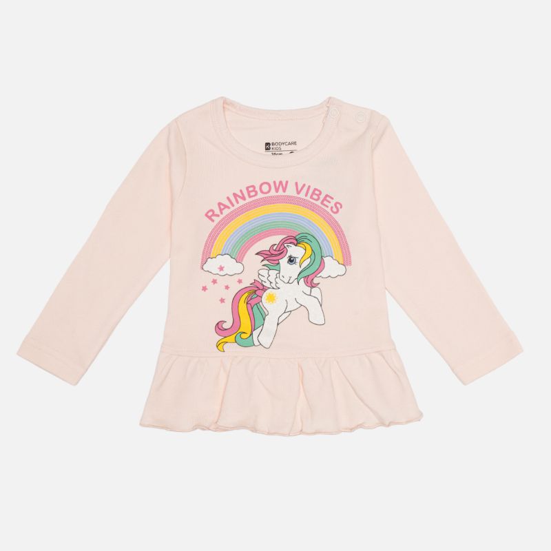 Bodycare Girls Solid Tshirt - Baby Peach