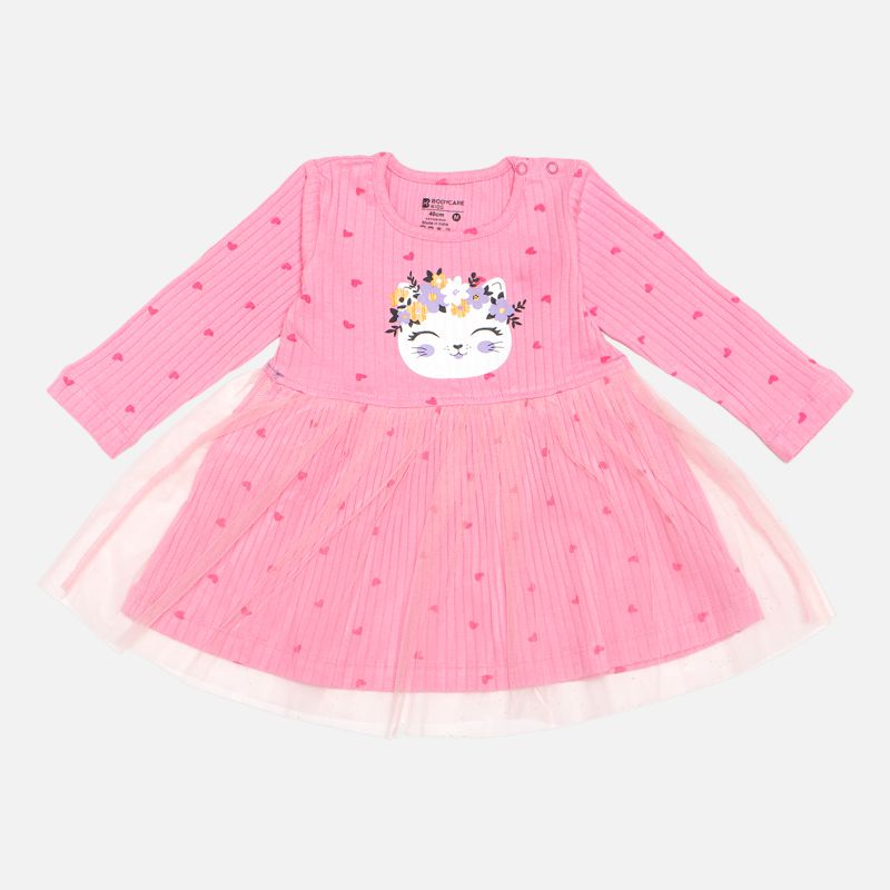 Bodycare Girls Frock - Flamingo