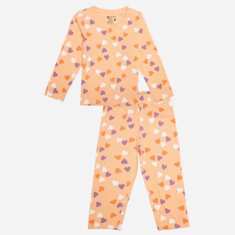 Bodycare Girls Night Suit - Apricot Peach