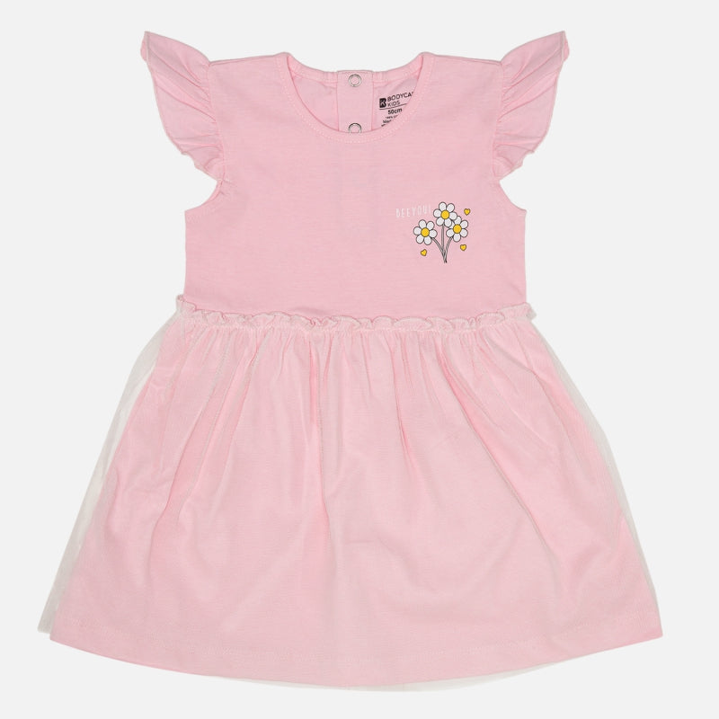 Bodycare Girls Frock Solid - Pink Baby