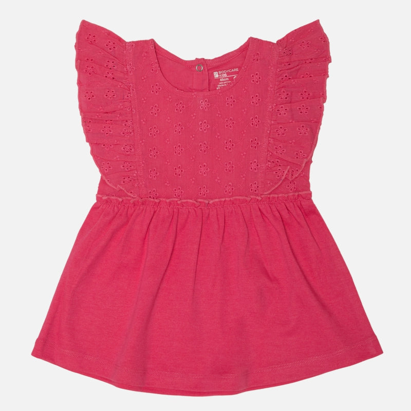 Bodycare Girls Frock Solid - Aurora Pink