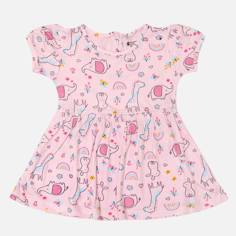 Bodycare Girls Frock Solid - Pink Baby