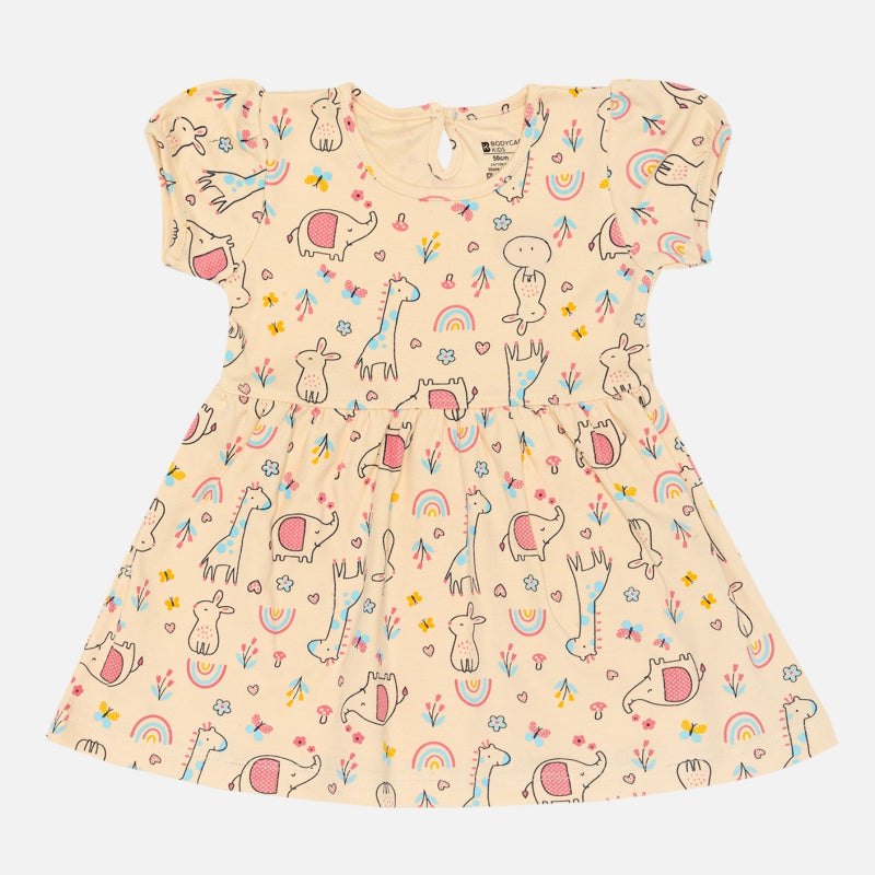 Bodycare Girls Frock Solid - Baby Banana