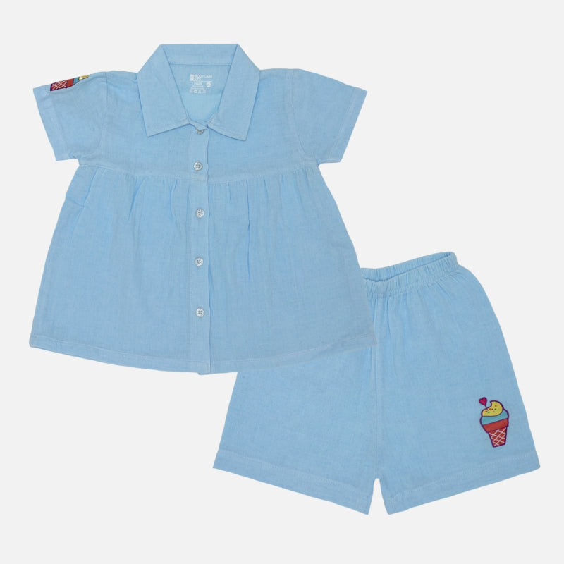 Bodycare Girls Night Suit - Blue New