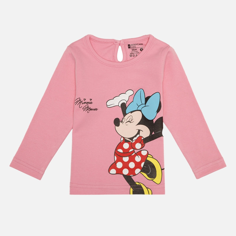 Bodycare Minnie & Friends Girls Tshirt Solid - Dark Pink