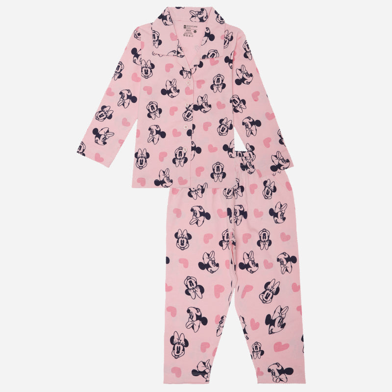 Bodycare Minnie & Friends Girls Night Suit - Soft Pink