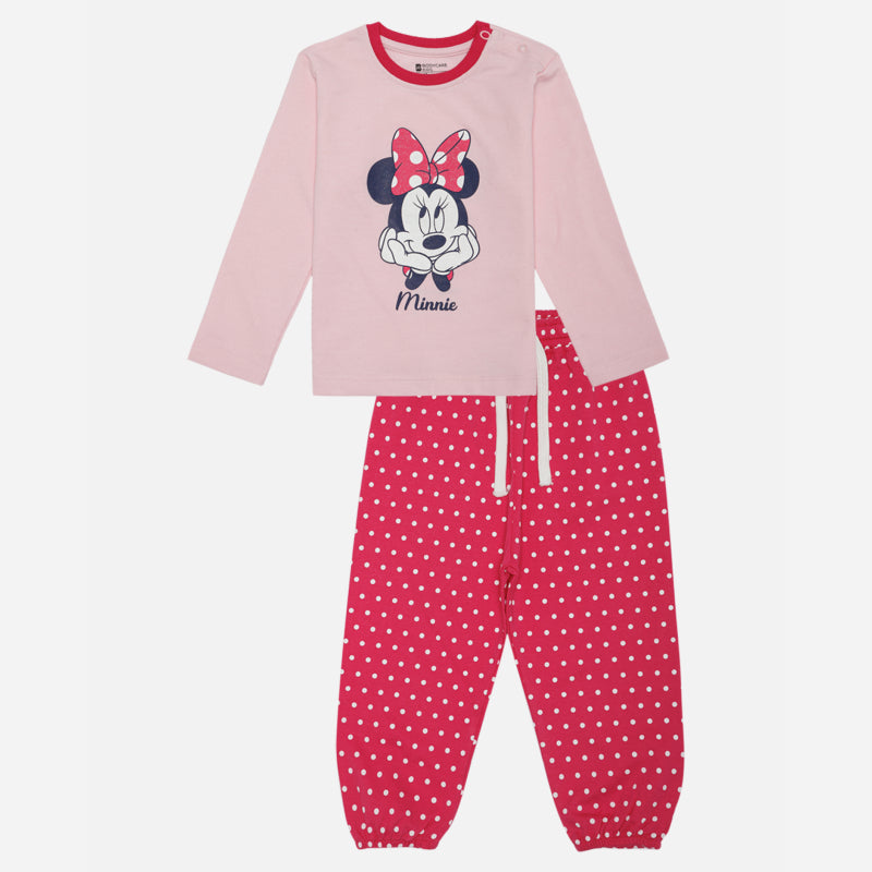 Bodycare Minnie & Friends Girls Night Suit - Soft Pink