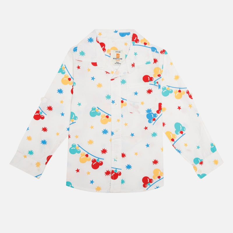 Bodycare Mickey & Friends Boys Shirt - White