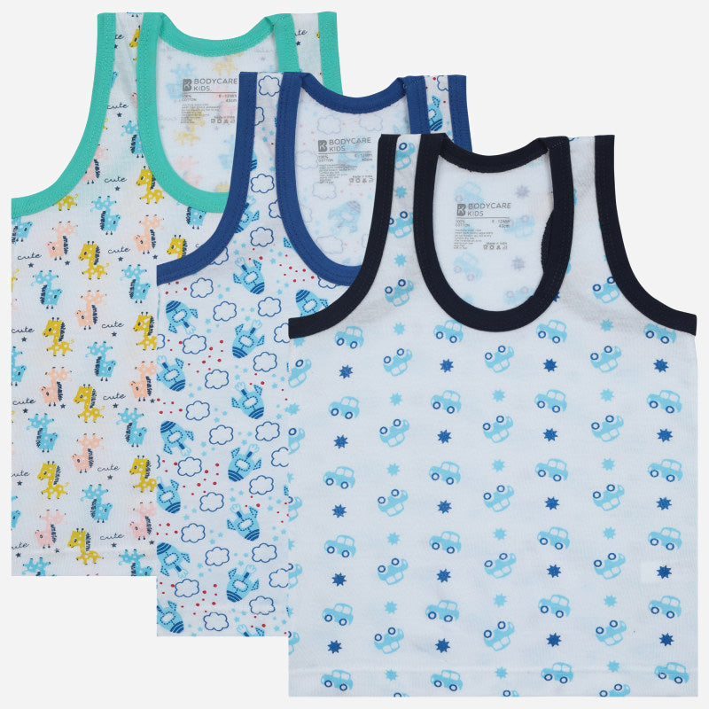 Bodycare Boys Vest Round Neck Sleeveless Pack Of 3