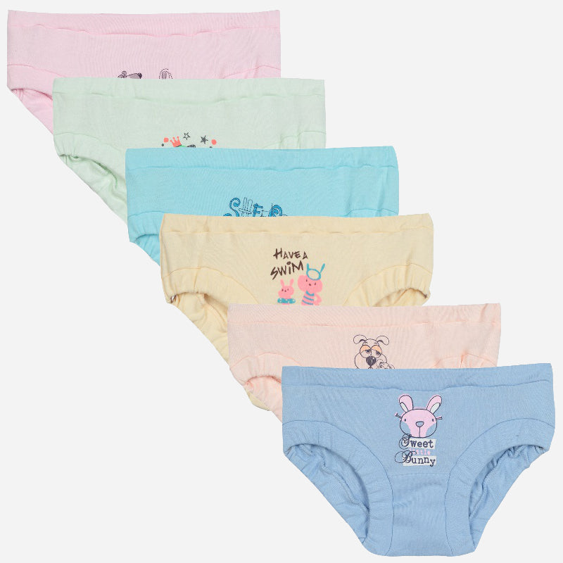 Bodycare Girls Cotton Panty Solid Pack Of 6