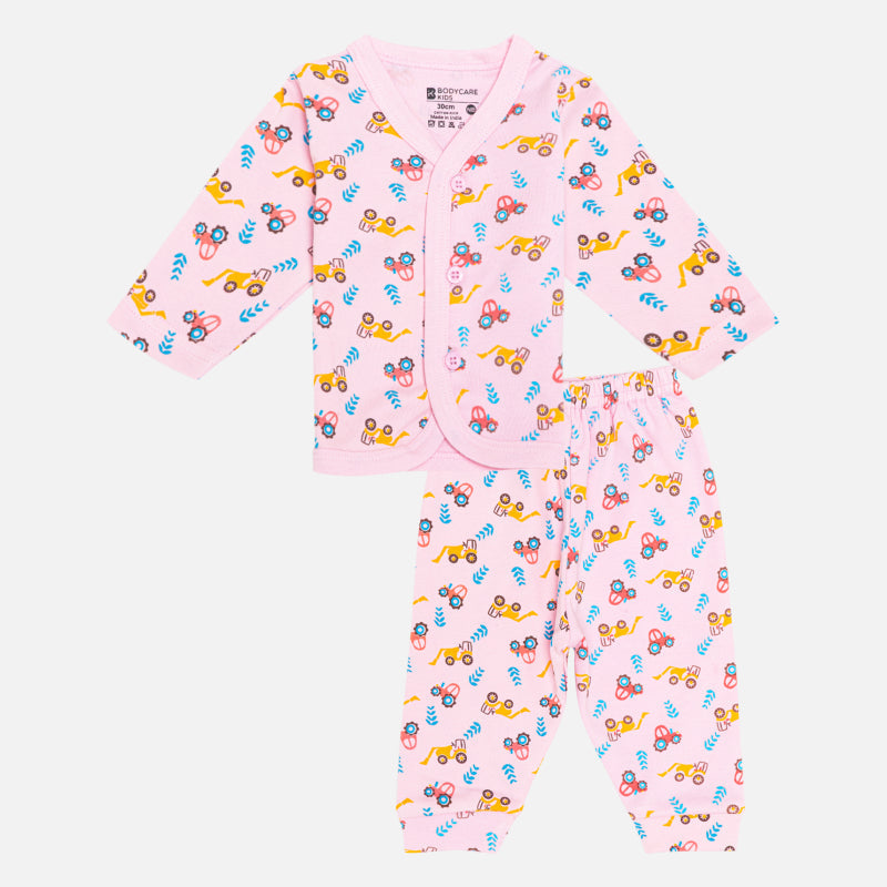 Bodycare Baby Pajami Suit Front Open Full Sleeves Assorted