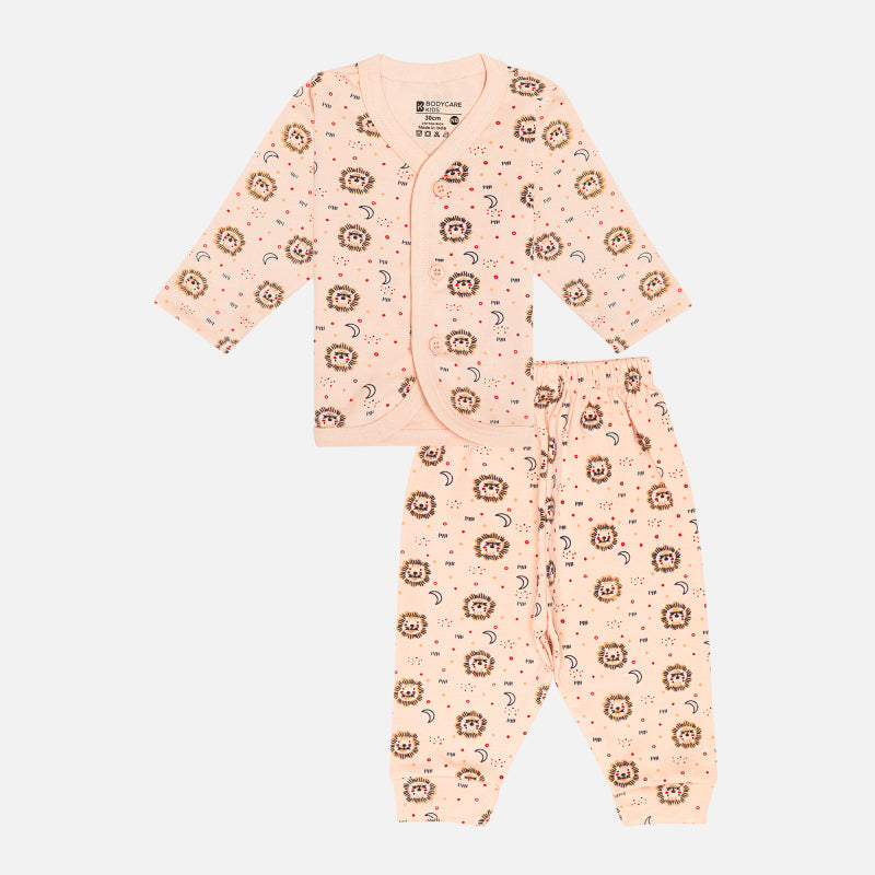 Bodycare Baby Pajami Suit Front Open Full Sleeves Assorted